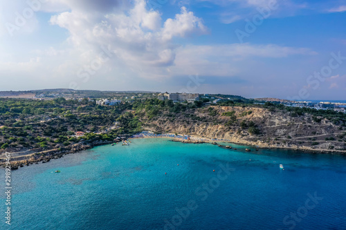 Konnos beach lagoon aerial view, Cyprus, Protaras © Человек с Земли Серг