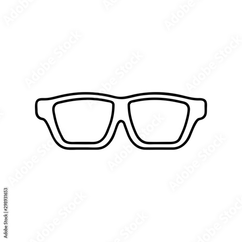 Eyeglasses icon thin line for web and mobile, modern minimalistic flat design.