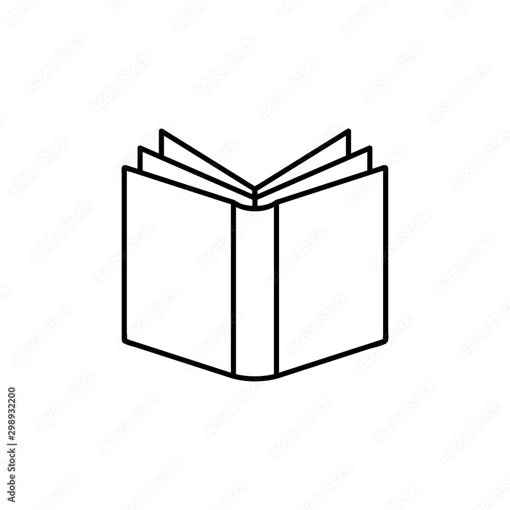 Book line icon, outline vector sign, linear style pictogram isolated on white. Library symbol, logo illustration Book line icon, outline vector sign, linear style pictogram isolated on white. Library symbol, logo illustration