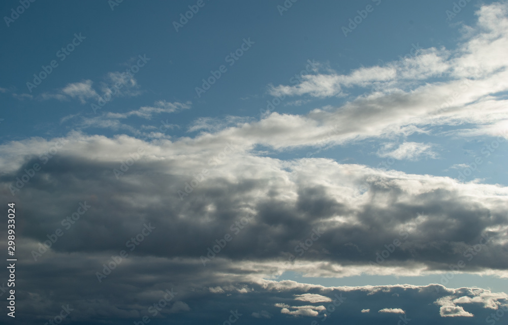 Cumulus clouds over the earth in late autumn Cumulus clouds over the earth in late autumn