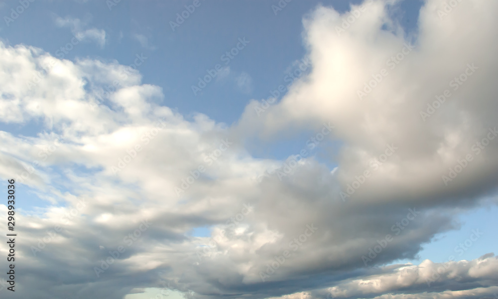 Cumulus clouds over the earth in late autumn Cumulus clouds over the earth in late autumn