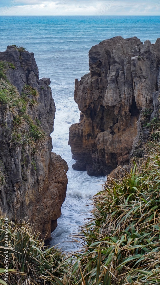 Punakaiki Pancake Rocks Blowholes, West Coast, New Zealand