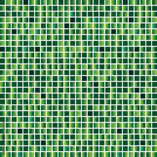 Mosaic background of green glitter