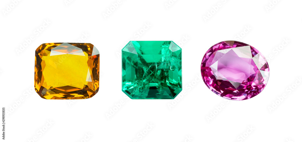 Bright gemstone isolated on a white background Bright gemstone isolated on a white background