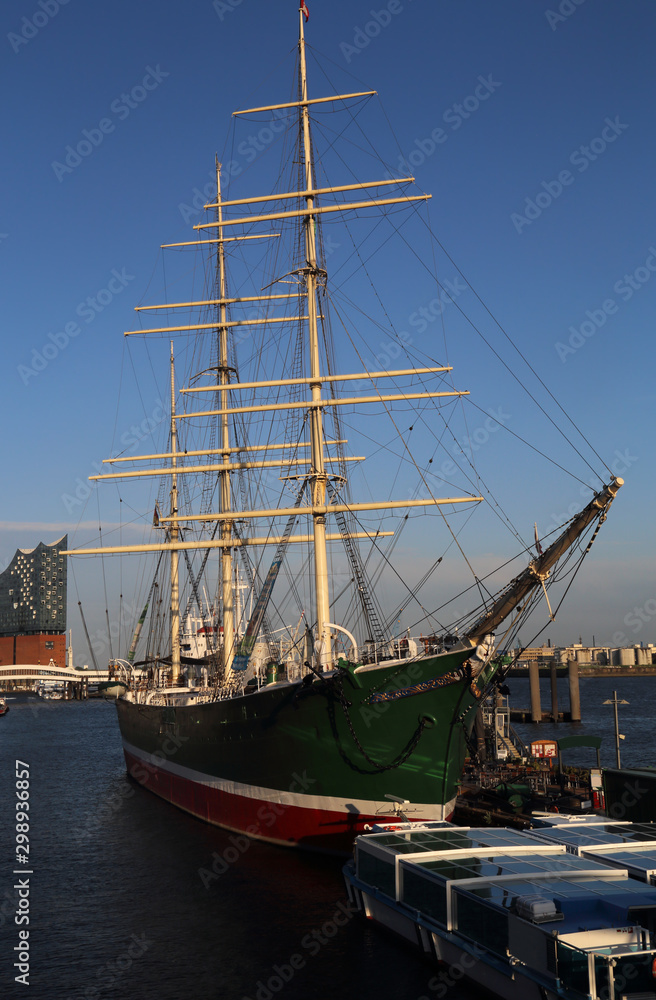 Historical ship in Hamburg, Germany