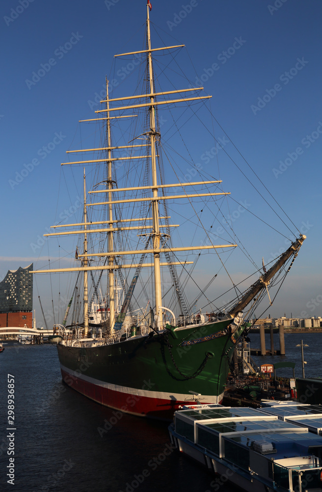 Historical ship in Hamburg, Germany Historical ship in Hamburg, Germany