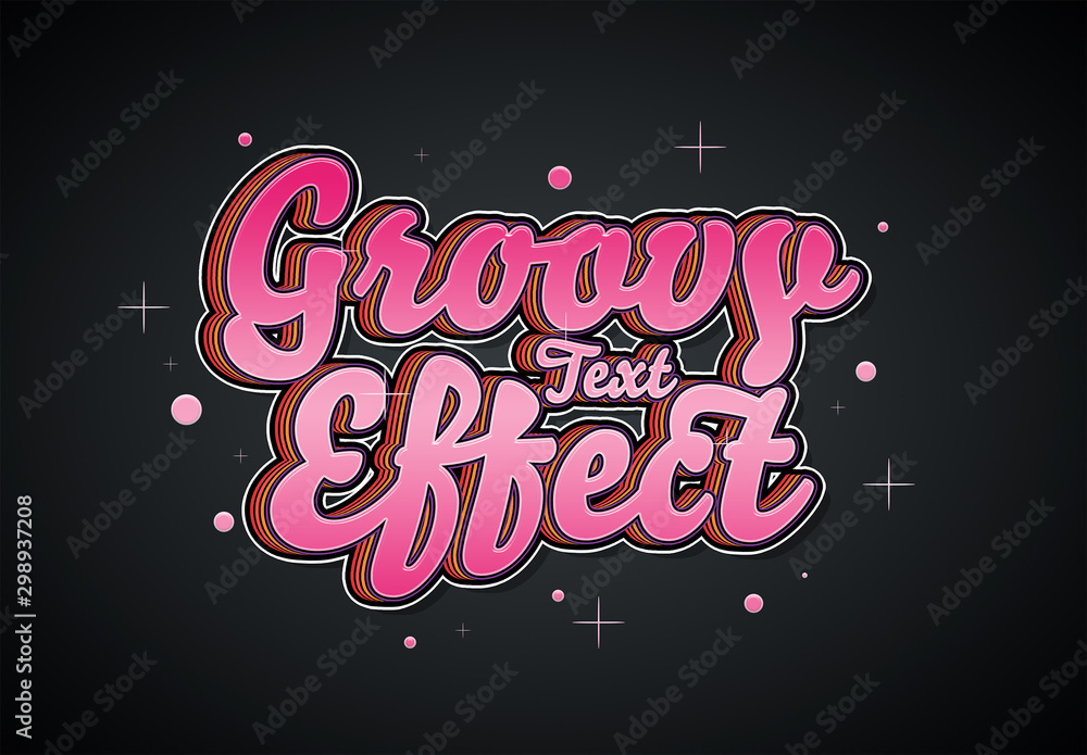 Retro Groovy Text Effect Stock Template Adobe Stock Retro Groovy Text Effect Stock Template Adobe Stock