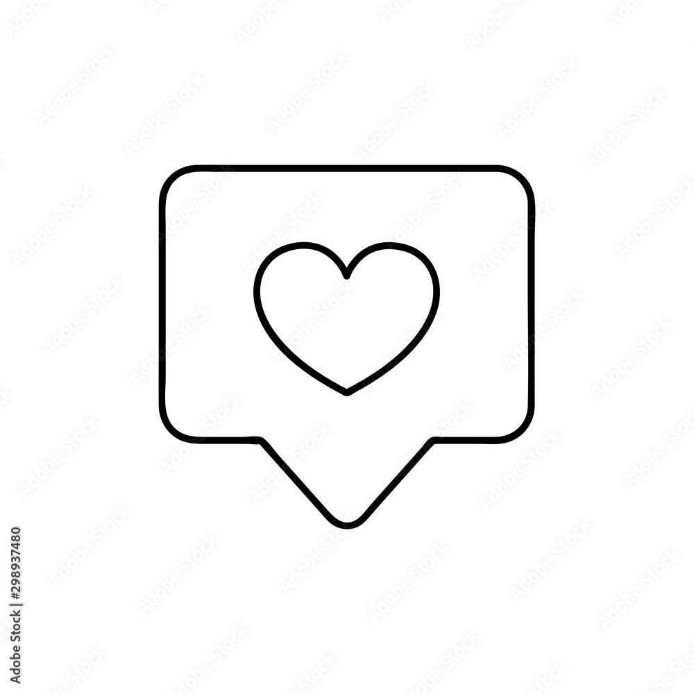 New Counter Notification Icon. Icon 1 like. heart icon. Social media like. Follower. Vector illustration Vector EPS 10.