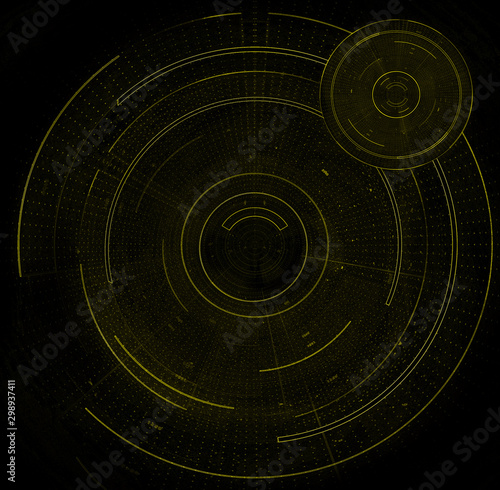 Yellow Technology Futurictis Hud Background photo