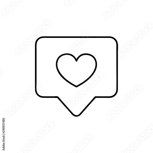 New Counter Notification Icon. Icon 1 like. heart icon. Social media like. Follower. Vector illustration Vector EPS 10.