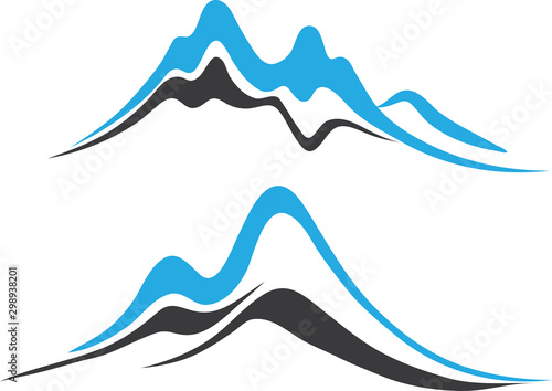 Mountains with Steep Peaks Logo