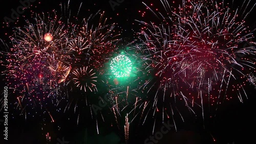 Exciting Firework with Sound Footage