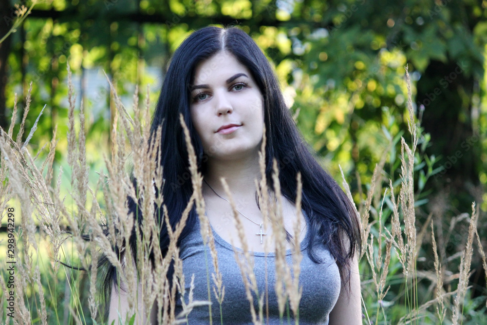 portrait of a beautiful happy woman standing portrait of a beautiful happy woman standing