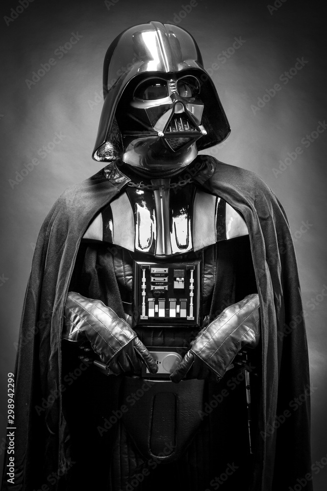 SAN BENEDETTO DEL TRONTO, ITALY. MAY 16, 2015. Portrait of Darth Vader  costume replica . Darth Vader