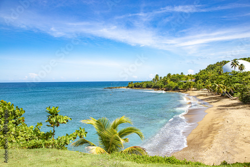 Beach at Rincon, Puerto Rico. Playa de Rincon en Puerto Rico.