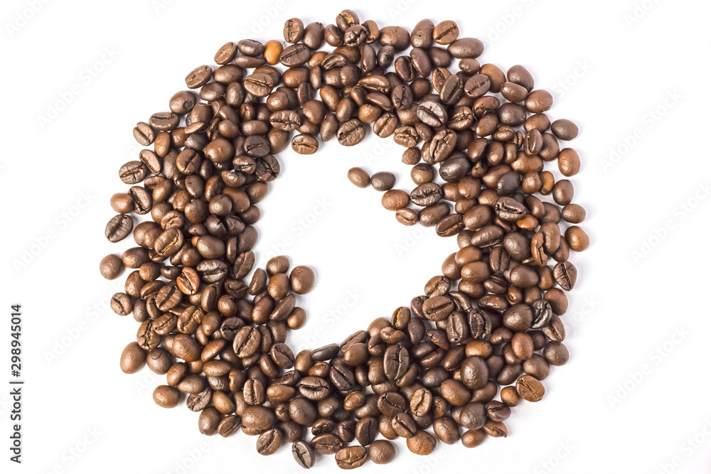 coffee beans on white background coffee beans on white background