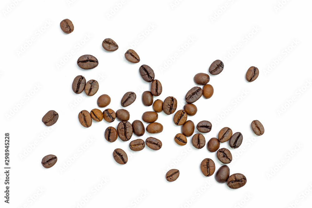 coffee beans on white background coffee beans on white background