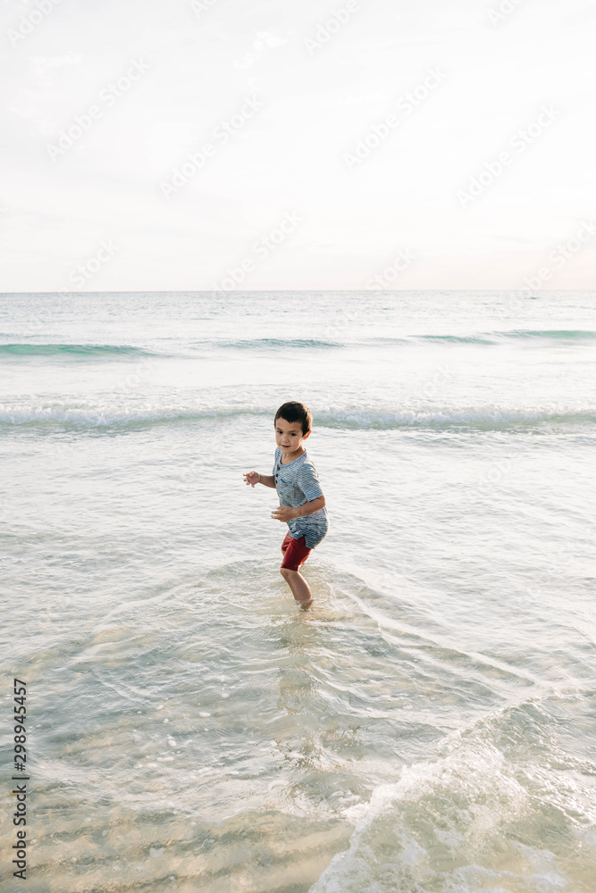 Little Boy Boy Playing at the Beach Little Boy Boy Playing at the Beach