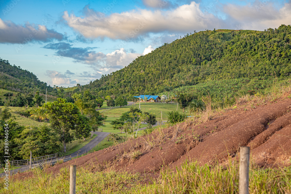 Orocovis, Puerto Rico countryside. Campos de Orocovis en Puerto Rico