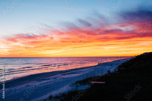 Fototapeta Naklejka Na Ścianę i Meble -  Beautiful sunset on the beach in Destin Florida