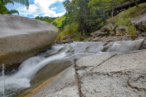 River in Jayuya, Puerto Rico at La Piedra Escrita Petroglyphs Site photo