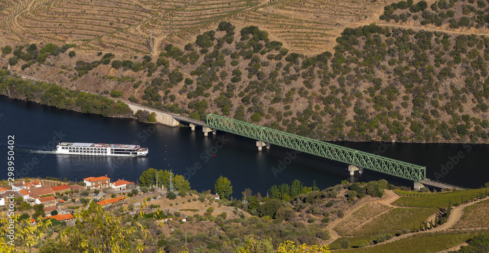 UNESCO World Heritage, a Cruise in Douro River, Vineyards Valley in Sao Joao da Pesqueira, Viseu, Portugal.