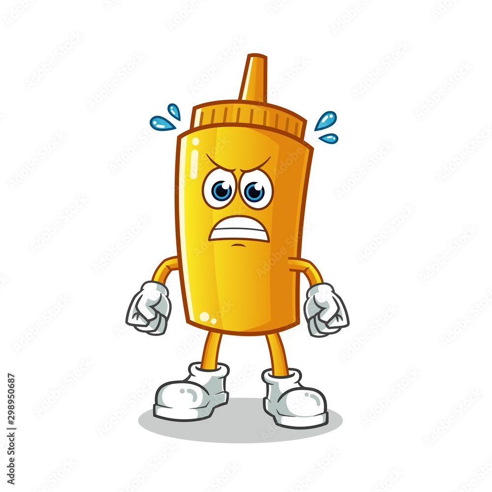 mustard angry mascot vector cartoon illustration mustard angry mascot vector cartoon illustration