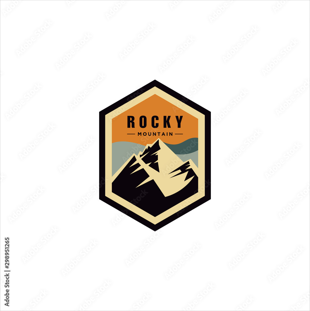Mountain Outdoor Logo Design Vintage Retro Hipster, Hiking, Camping, Expedition And Outdoor Adventure. Exploring Nature For Badges, Banners, Emblem 