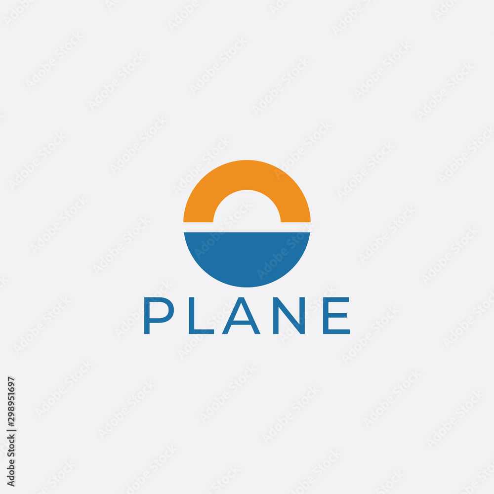 Airplane Logo Template Design Vector.