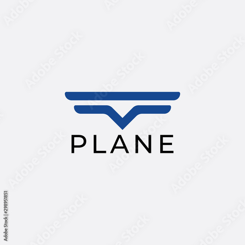 Airplane Logo Template Design Vector.