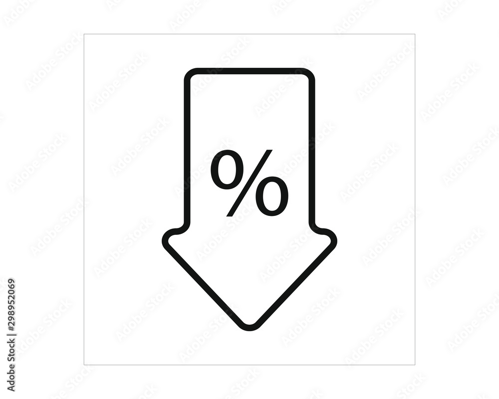 Simple icon vector with sale arrow shape Simple icon vector with sale arrow shape