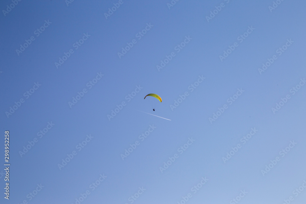 skydiver flies in the sky skydiver flies in the sky