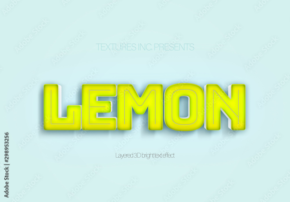 Colorful Block Text Effect Mockup Stock Template | Adobe Stock