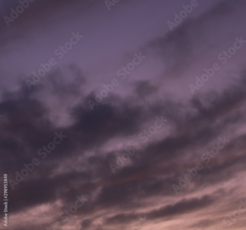 evening sky with clouds. Golden hours sky