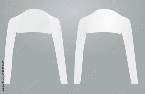 Woman white bolero. vector illustration