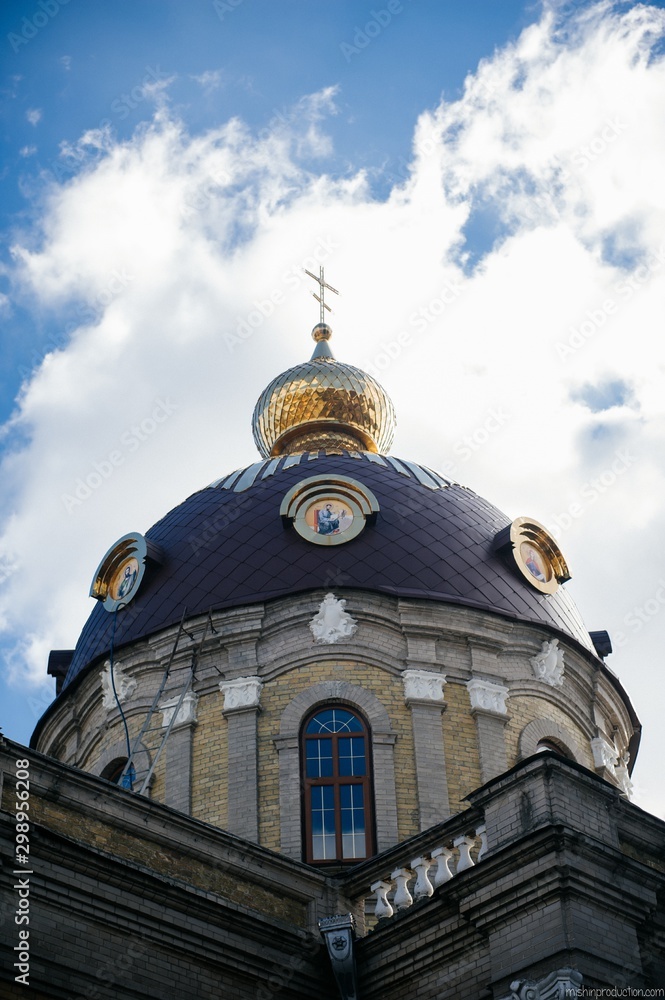 Orthodox baptism in the church