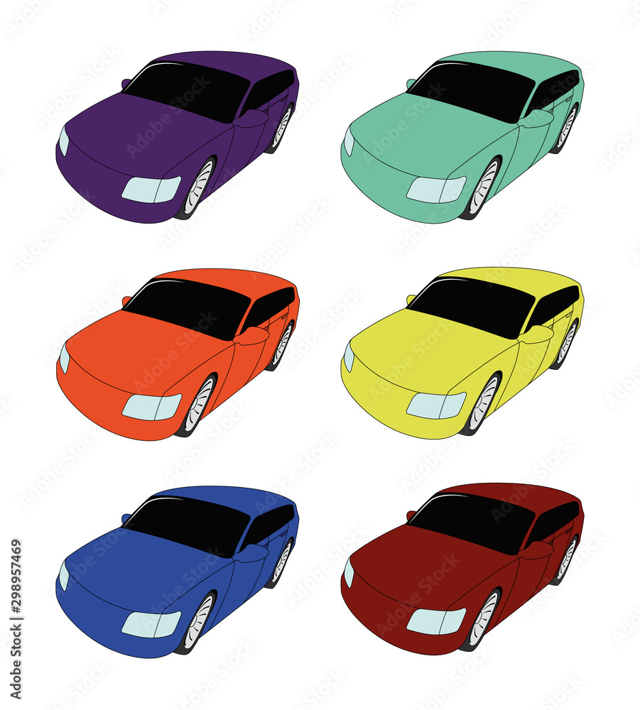 Station wagon different color set Station wagon different color set