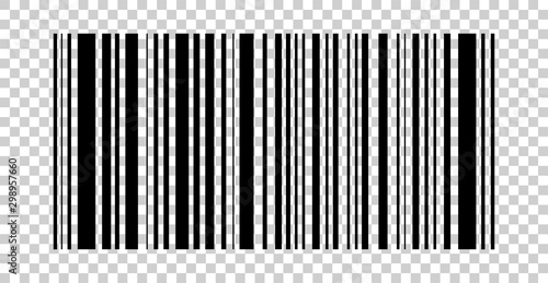 Barcode icon on isolated background in flat style. Vector graphics