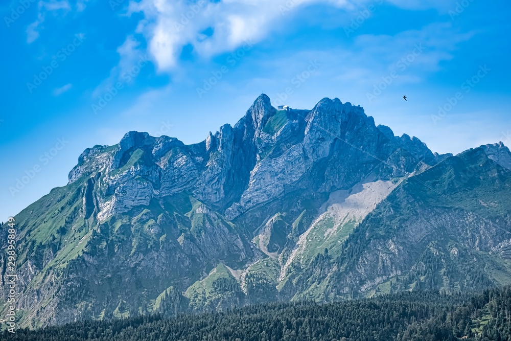 Mount Pilatus, a mountain massif overlooking Lucerne in Central Switzerland. Composed of several peaks, among which Tomlishorn is the highest