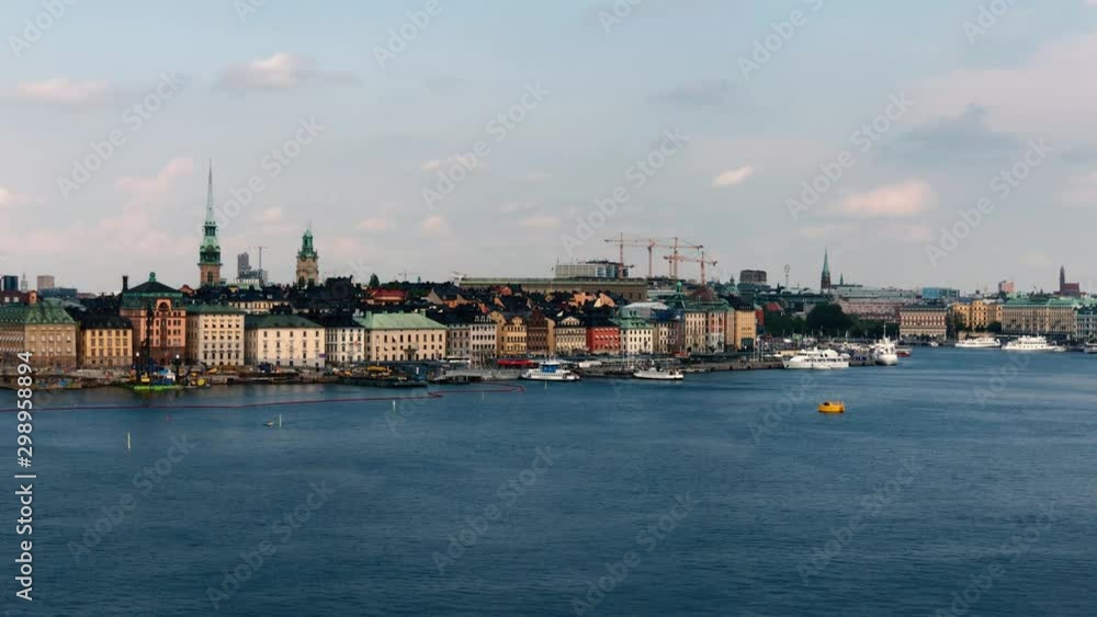 Timelapse of Colorful Buildings in Gamla Stan and the German Church Timelapse of Colorful Buildings in Gamla Stan and the German Church