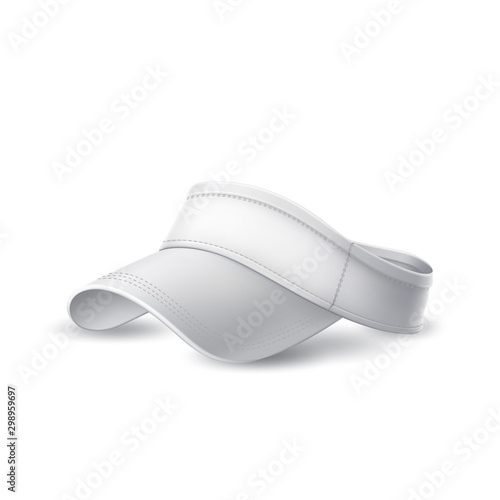 Vector 3d tennis, badminton cap white mock up