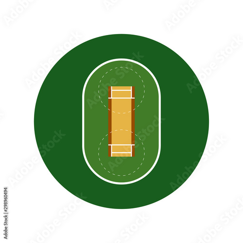 Vector cricket playground 3d icon for betting
