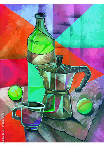 Bodegon con cafetera