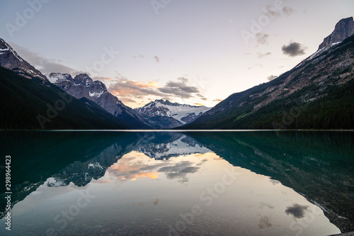 Glacier lake in Banff national park, Alberta, Canada