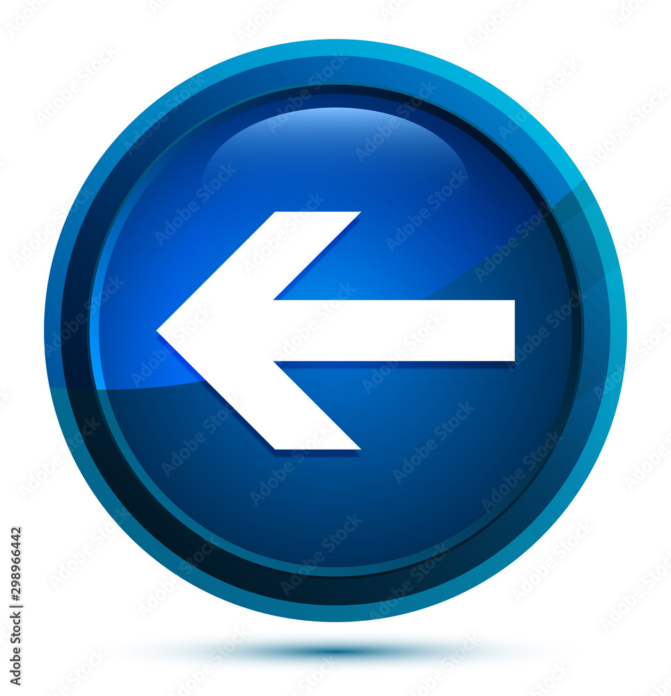 Back arrow icon elegant blue round button illustration Back arrow icon elegant blue round button illustration