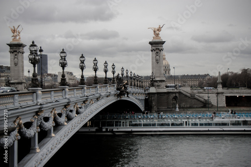 Pont Alexandre III across Seine river in Paris © AngelaCapitan