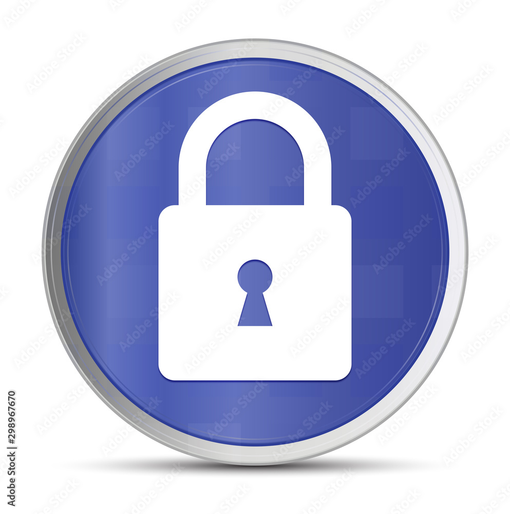 Padlock close icon prime blue round button vector illustration design silver frame push button Padlock close icon prime blue round button vector illustration design silver frame push button