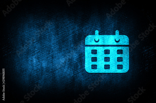 Calendar icon abstract blue background illustration digital texture design concept