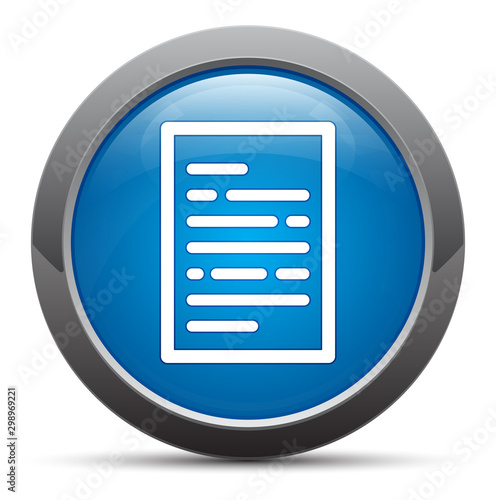 Page icon premium blue round button vector illustration © Tulip Design