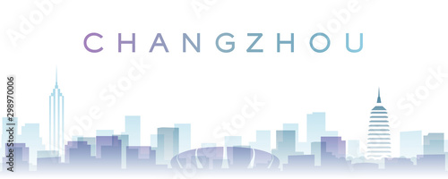 Changzhou Transparent Layers Gradient Landmarks Skyline